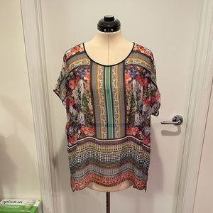 Clover Canyon Medium Sheer Bengal Tigers Printed Top.